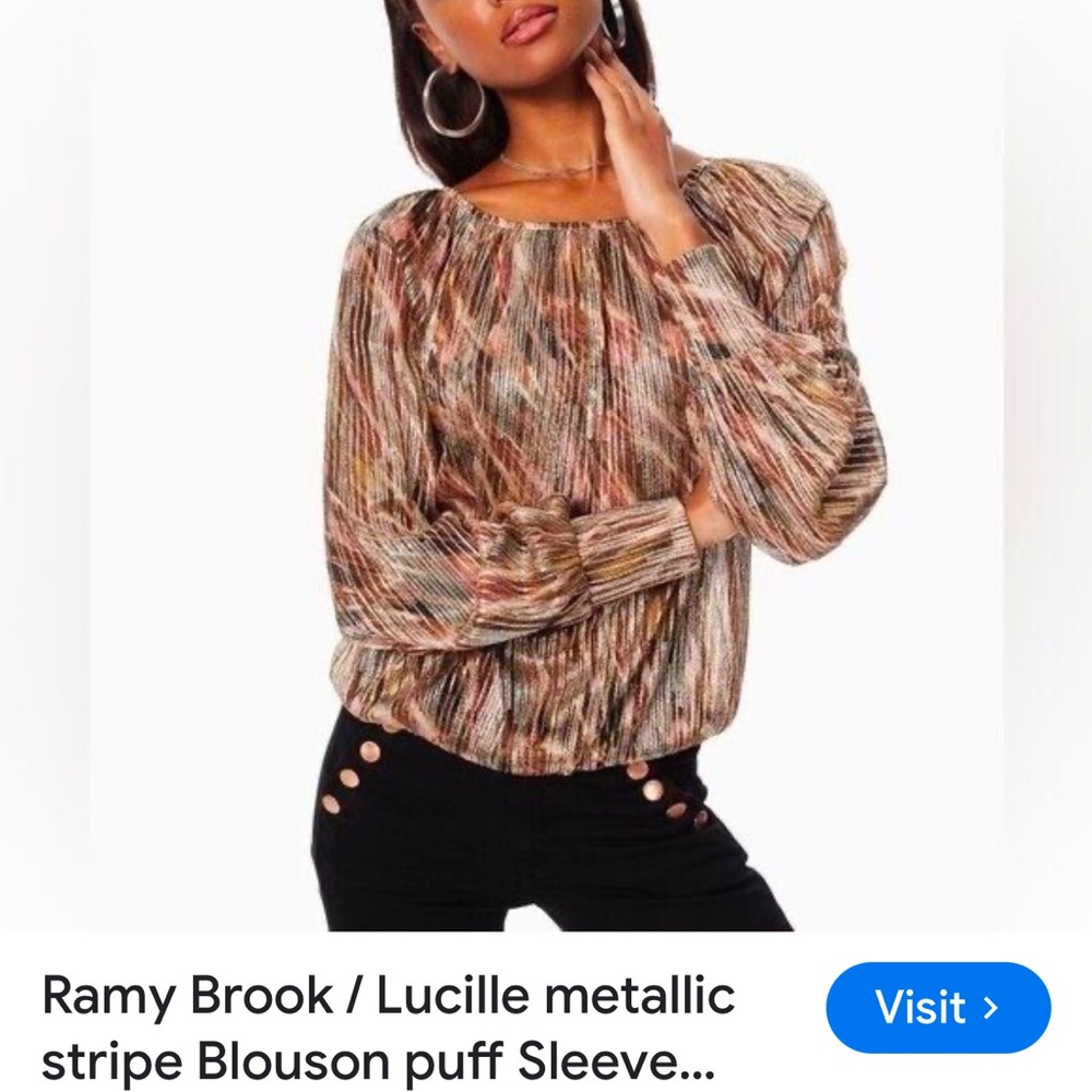 Ramy Brook adorable Metallic shirt-size M-brand new